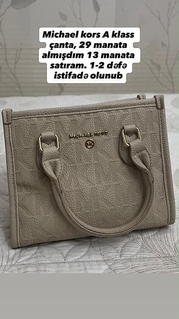 Michael Kors A klass çanta - Rəng: bej/şaftalı tonlarında - Material