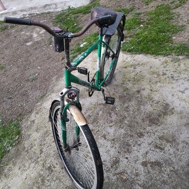 velosipedlər adidas: Şəhər tipli velosiped - Klassik polad çərçivə, yaşıl rəng - 28" — 1