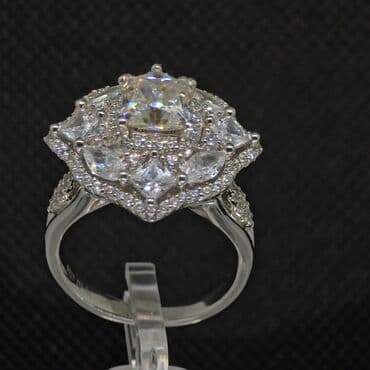 tek qaş: Üzük, Gümüş, Brilyant, 2.01-2.50 Karat — 2