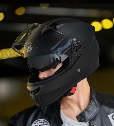moto nomreleri: Kaska Endirimlə 35-azn Tam üzlü motosiklet dəbilqəsi mat qara Ünvan Q — 5