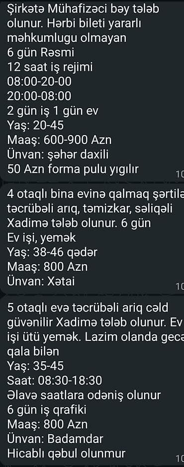 Yeni vakansiyalar var — 7