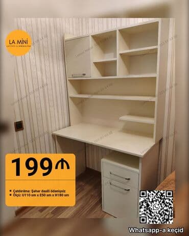 стол нержавейка: Kompüter masası, Yeni, Açılmayan, Laminat, Dördbucaq masa — 30