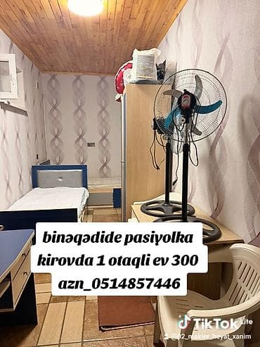 xankəndi ev: 30 kv. m, 1 otaqlı, Kombi, Qaz, İşıq — 1