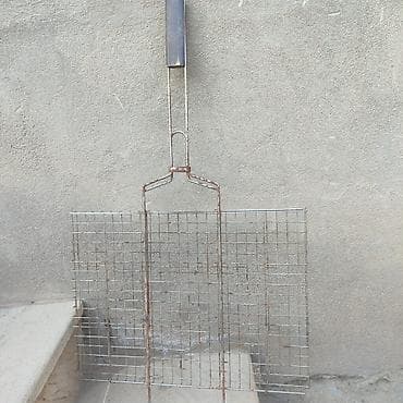 Mangal üçün böyük ızgara səbəti - Material: metal məftildən
