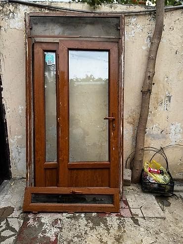 qapi ucun vinil: Uzun 2.30 Eni 1.20 PVC giriş sistemi – qapı və yan pəncərə bloku - — 2