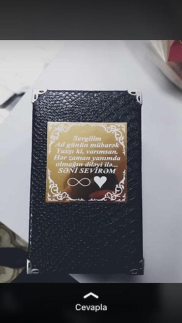 sac tebi: Şəxsi yazılı hədiyyəlik ətir dəsti - Metalik qızılı və ya qara — 2