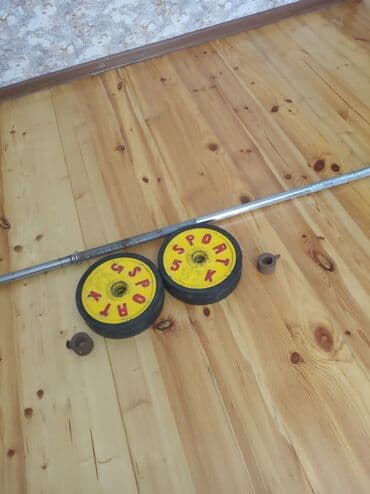 1 hefteye 5 kilo kökelmek: Штанга, Вес: 25 кг, Б/у — 4