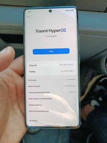 redmi note 16 pro max qiymeti: Redmi Note 14 Pro, 256 GB, rəng - Qara, Sensor — 5