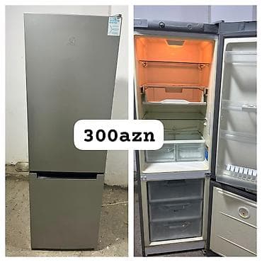 İndesit iki qapılı soyuducu - Rəng: metalik/gümüş - Alt hissədə