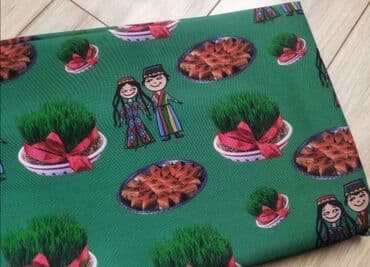 новруз хонча фото: Novruz temalı süfrə - Rəng: Yaşıl fon - Naqış: Səməni kasaları — 2