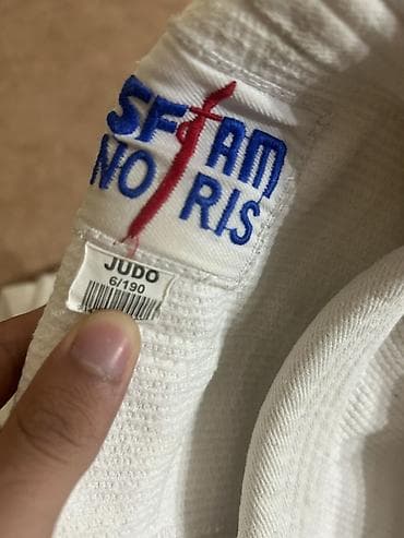 İdman və istirahət: Judo kimono dəsti – SFAM NORIS (Fransa) 190sm cırığı, söküyü, ləkəsi — 2