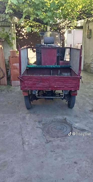 quad: Yükdaşıma üçün 3 təkərli motorlu arabə (trisikl). - Gövdə: metal — 4