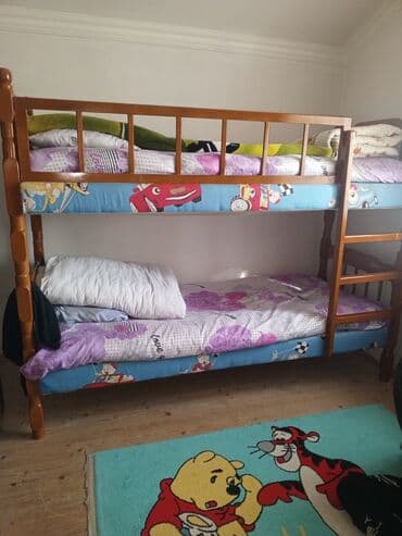 Digər uşaq mebeli: Oğlan və qız üçün, Çarpayı, Matras ilə, Siyirməsiz, Taxta — 4