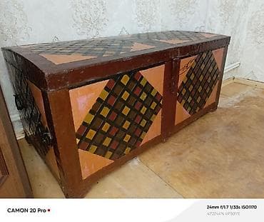 sine sekilleri: Taxta sandıq/kəllə-kəllə sandıq - Material: bərk taxta - Ölçü — 3