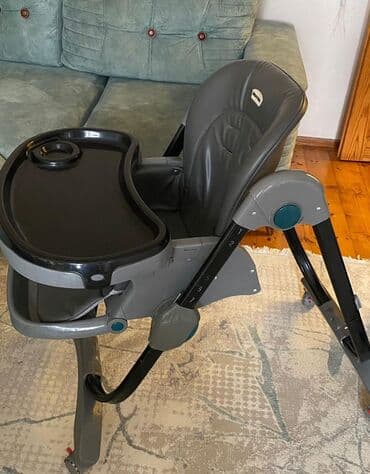 uşaq ucun yemek stolu: Uşaq yemək stulu - Rəng: tünd boz/qaranlıq tonlarda - Yumşaq — 1