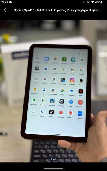 Apple iPad: Nodizz Npad16 planşet - Ekran: 10.1” incell panel, geniş baxış bucağı — 2