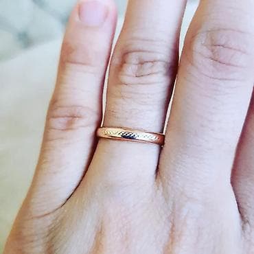 Zərgərlik dəstləri: Alyans, Üzük, Çəhrayı qızıl, 585 Əyar, Qaşsız — 3