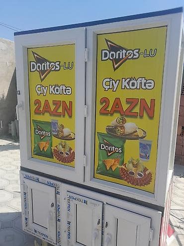 Mağaza avadanlığı: Şüşə vitrinli mobil satış köşkü - Material: PVC/alüminium profil, tam — 7