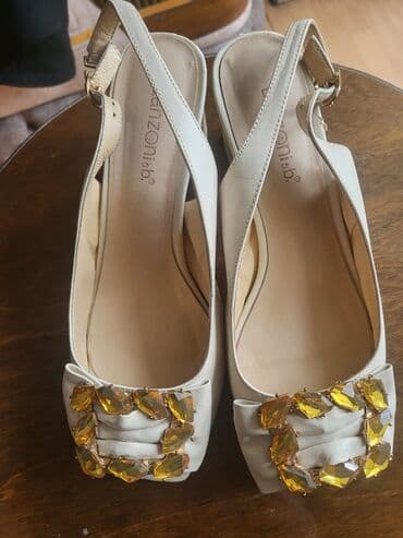 Basanoşka və səndəllər: Məhsul: Qadın açıq burunlu ayaqqabı - Rəng: açıq krem/ivori - — 3