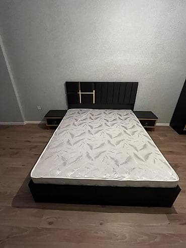 qara sam: Mebel dəsti – yumşaq başlıqlı iki nəfərlik çarpayı v - Model: Müasir — 3