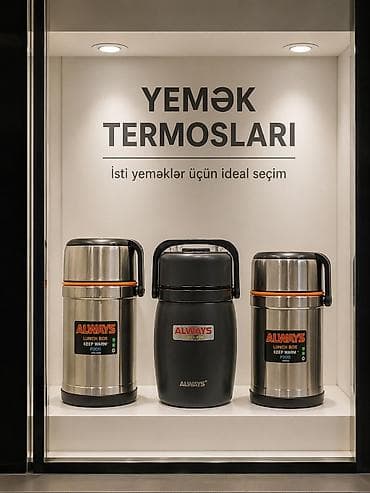 ucuz malar: Yəmək üçün termos, Paslanmayan polad — 3