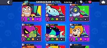 Brawl Stars hesabı – yüksək inkişaflı və zəngin kontentli - Kupa — 4