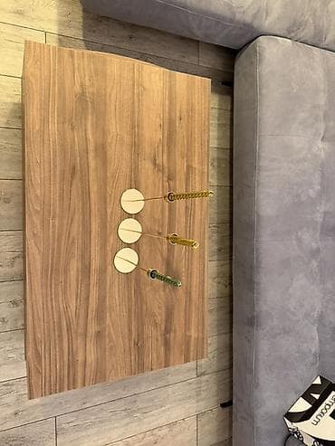 mdf mebel: Mebel: Taxta çay/qəhvə masası - Material: Təbii ağac teksturasını əks — 4