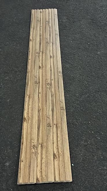 Dekorativ divar panelləri: Dekorativ divar panelləri – dar zolaqlı, şaquli rellefli dizayn - — 10