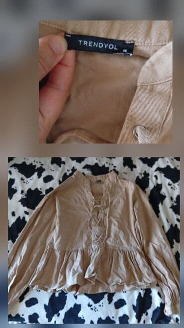 xari bulbul simvolu: Trendyol qadın bluzası - Rəng: bej - Ölçü: 36 (etiketdə göstərilir) - — 1