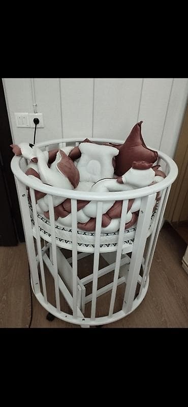 tül beşik: Çox az istifadə olunmuş (8 ay) həm dairəvi həm də oval formalı uşaq — 4