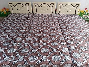 Кровати: Двуспальная кровать, С матрасом, Без выдвижных ящиков — 5