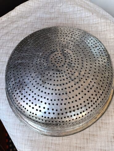 Çörək qabları: Mis süzgəc Qədimi mis aş süzən – qalın misdən hazırlanmış, əla — 2