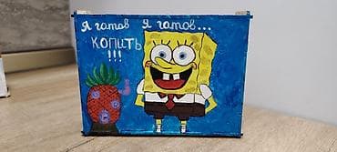 taxta obsivka: Əl işləri ilə boyanmış taxta pul qutuları — 3