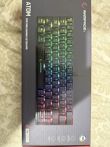 klaviatura 60: Rampage ATOM RGB Mini Gaming Keyboard

- 60% kompakt — 1