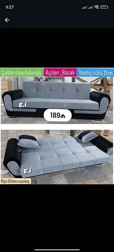 Divanlar: Di̇van-kravat, Yeni, Açılan, Bazalı, Parça, Şəhərdaxili pulsuz çatdırılma — 1