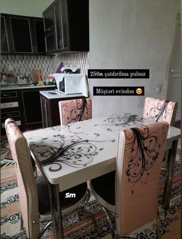 Masa və oturacaq dəstləri: *1 gün ərzində çatdırılma olunan* ✔️Türk istehsalı🇹🇷 ✔️Kuxna üçün — 1