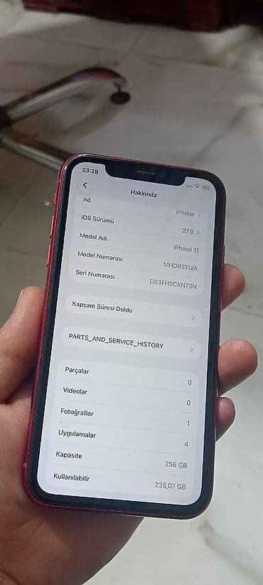 iphone 6 's: IPhone 11, 256 GB, Qırmızı, Face ID — 3