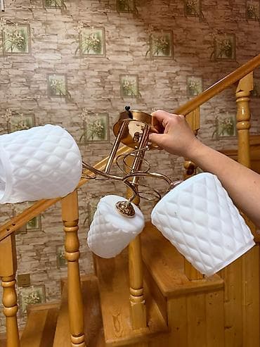 demir listler: Çılçıraq, 4 lampa, Metal — 1