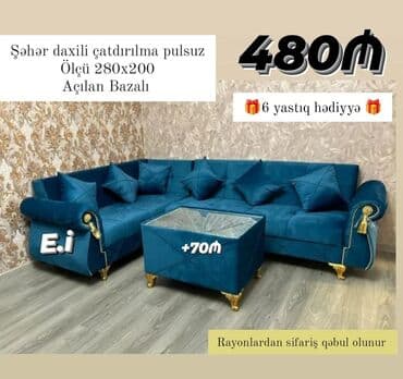 раскладные кресла в баку: Угловой диван, Раскладной, С подъемным механизмом, Велюровая ткань, Бесплатная доставка в черте города — 1