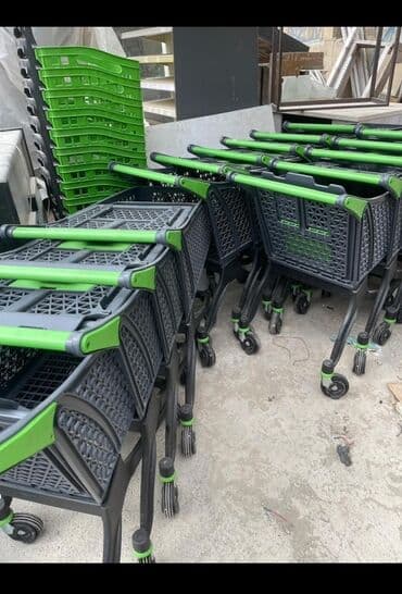 Mağaza/supermarket üçün alış-veriş səbətləri və arabaları - Material