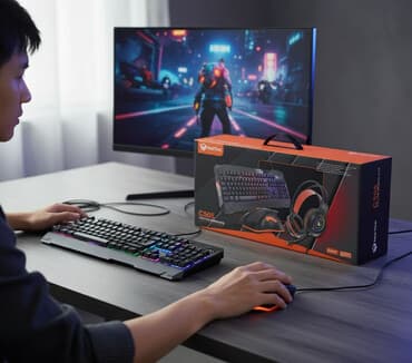 MeeTion C505 4 in 1 Gaming Kits Komplektin tərkibi: - RGB işıqlanmalı
