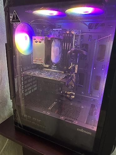 kompüter ekran: Güclü stolüstü oyun/ofis PC komplekti - Korpus: Zalman şüşə yan — 2