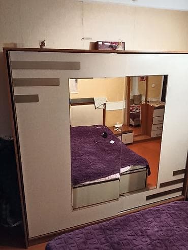 İşlənmiş, 2 qapılı, Güzgülü, Bej, Taxta, Kupe, Düz dolab — 4