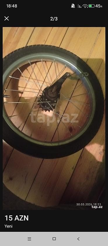 vesebet satışı: Velosiped arxa təkəri və hissələri - Ölçü: uşaq/bmx tipli kiçik — 2