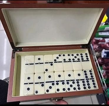 Ovçuluq və balıqçılıq: Məhsul: Double Six Color Dot Dominoes - Set tərkibi: 28 ədəd ikili-6 — 10