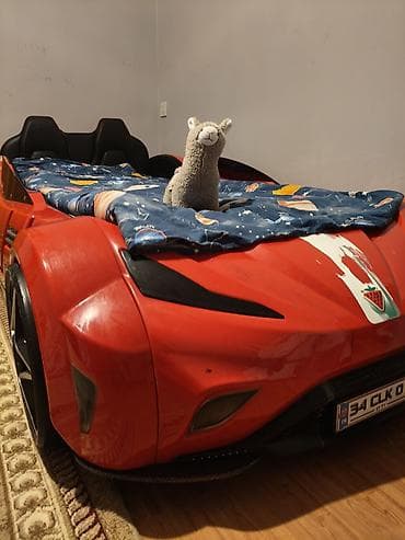 islenmis kravat: Uşaq maşın çarpayısı, matrası da var. Geniş təknəfərli Çilək — 3