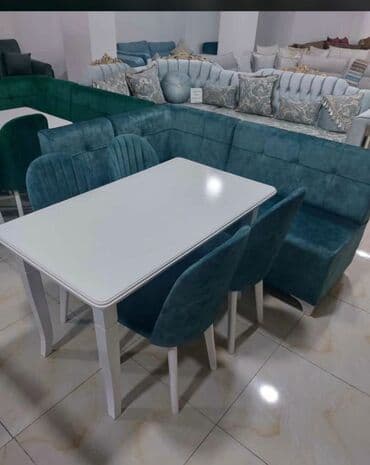 Masa və oturacaq dəstləri: Mətbəx üçün, Yeni, Açılmayan, Dördbucaq masa, 2 stul — 4