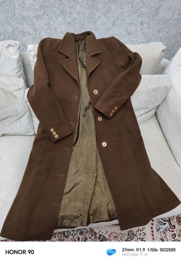 Kişi Geyimləri: Qadın uzun palto - Rəng: tünd qəhvəyi (qara zeytun alt tonlu) - — 3