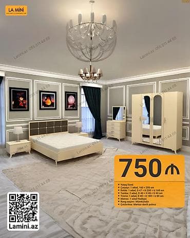 Yataq dəsti – La Mini Komplektin tərkibi: - Çarpayı: 1 ədəd, 160 x