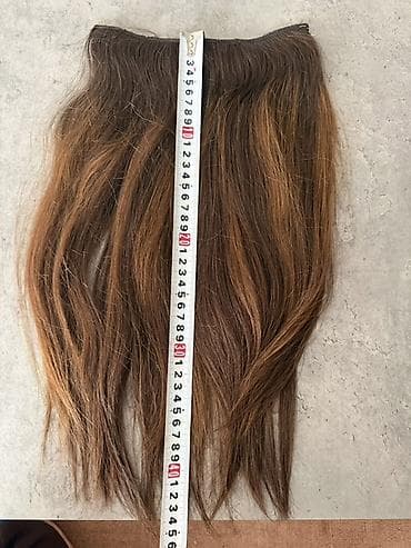 bas: Təbii saç tressi – ombre/qəhvəyi tonlarda - Material: 100% təbii — 1